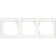 Gira 109303 afdekraam 3-voudig horizontaal met tekstkader Standaard 55 wit glans