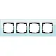 Gira 021418 afdekraam 4-voudig Esprit glas mint
