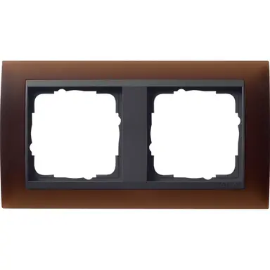 Gira 021213 afdekraam 2-voudig Event Opaque donkerbruin mat/antraciet mat