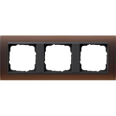 Gira 021313 afdekraam 3-voudig Event Opaque donkerbruin mat/antraciet mat