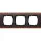 Gira 021313 afdekraam 3-voudig Event Opaque donkerbruin mat/antraciet mat
