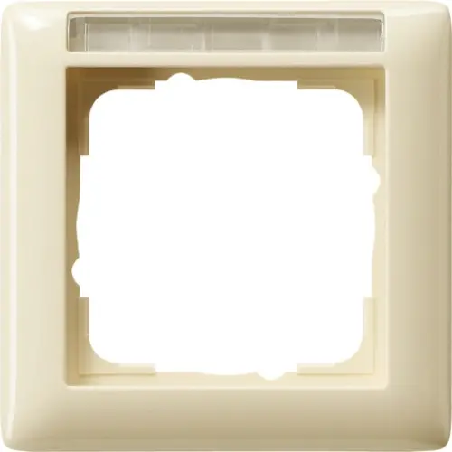 Gira 109101 afdekraam 1-voudig met tekstkader Standaard 55 creme glans