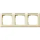 Gira 109301 afdekraam 3-voudig horizontaal met tekstkader Standaard 55 creme glans