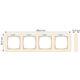 Gira 109401 afdekraam 4-voudig horizontaal met tekstkader Standaard 55 creme glans