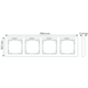 Gira 109403 afdekraam 4-voudig horizontaal met tekstkader Standaard 55 wit glans