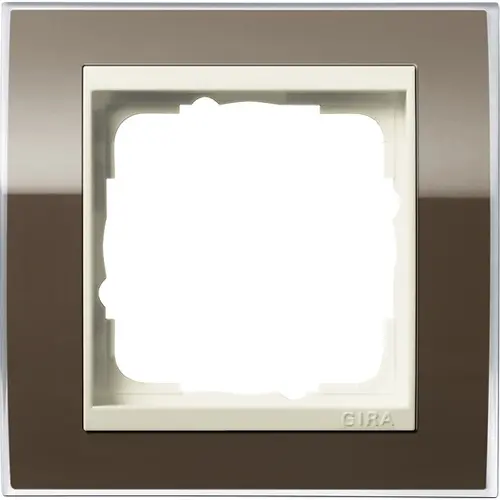 Gira 0211761 afdekraam 1-voudig Event Clear bruin glans/creme glans