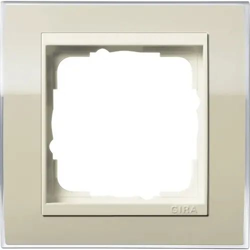 Gira 0211771 afdekraam 1-voudig Event Clear zand glans/creme glans