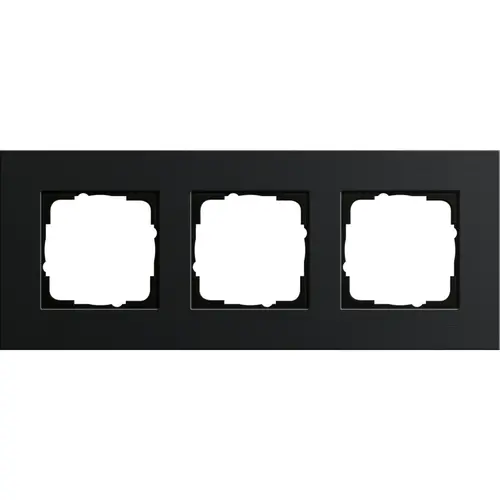 Gira 0213126 afdekraam 3-voudig Esprit aluminium zwart