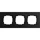 Gira 0213126 afdekraam 3-voudig Esprit aluminium zwart