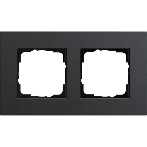 Gira 0212226 afdekraam 2-voudig Esprit linoleum-multiplex antraciet