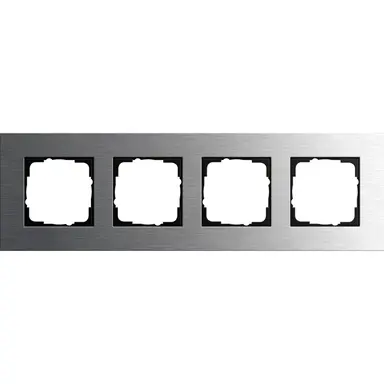 Gira 0214219 afdekraam 4-voudig Esprit edelstaal