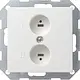 Gira 040227 inzpl stereo wandcontactdoos Systeem 55