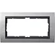 Gira 100206 afdekraam 2-voudig Event aluminium mat/antraciet mat