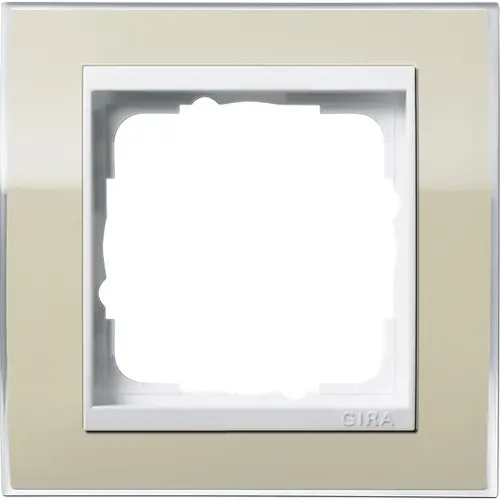 Gira 0211773 afdekraam 1-voudig Event Clear zand glans/wit glans