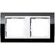 Gira 0212733 afdekraam 2-voudig Event Clear zwart glans/wit glans