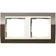 Gira 0212761 afdekraam 2-voudig Event Clear bruin glans/creme glans