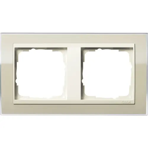 Gira 0212771 afdekraam 2-voudig Event Clear zand glans/creme glans