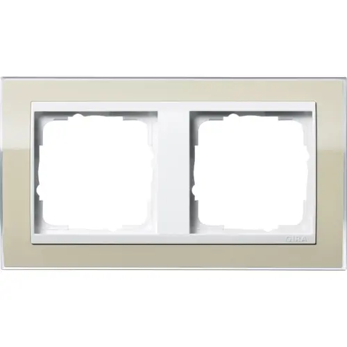 Gira 0212773 afdekraam 2-voudig Event Clear zand glans/wit glans