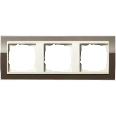 Gira 0213761 afdekraam 3-voudig Event Clear bruin glans/creme glans