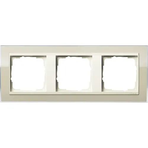 Gira 0213771 afdekraam 3-voudig Event Clear zand glans/creme glans