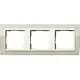Gira 0213771 afdekraam 3-voudig Event Clear zand glans/creme glans