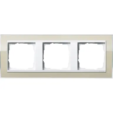 Gira 0213773 afdekraam 3-voudig Event Clear zand glans/wit glans