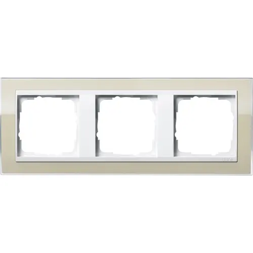 Gira 0213773 afdekraam 3-voudig Event Clear zand glans/wit glans