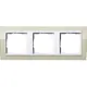 Gira 0213773 afdekraam 3-voudig Event Clear zand glans/wit glans