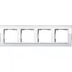 Gira 0214723 afdekraam 4-voudig Event Clear wit glans