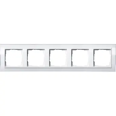 Gira 0215723 afdekraam 5-voudig Event Clear wit glans