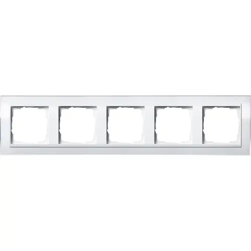 Gira 0215723 afdekraam 5-voudig Event Clear wit glans
