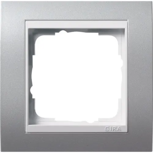 Gira 0211326 afdekraam 1-voudig Event aluminium mat/wit glans
