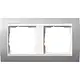 Gira 0212326 afdekraam 2-voudig Event aluminium mat/wit glans