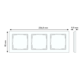 Gira 0213122 afdekraam 3-voudig Esprit glas umbra