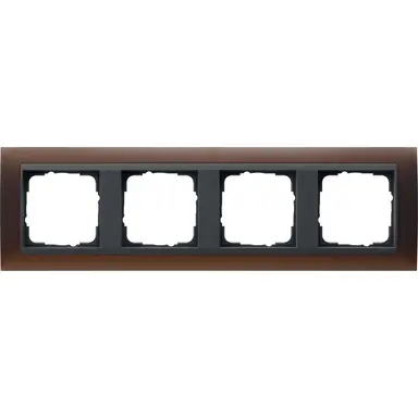 Gira 021413 afdekraam 4-voudig Event Opaque donkerbruin mat/antraciet mat