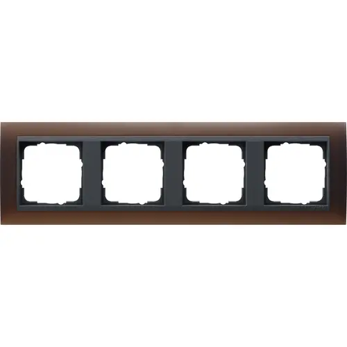 Gira 021413 afdekraam 4-voudig Event Opaque donkerbruin mat/antraciet mat