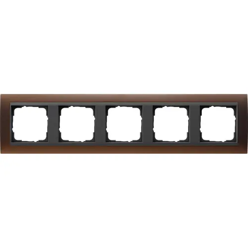 Gira 021513 afdekraam 5-voudig Event Opaque donkerbruin mat/antraciet mat