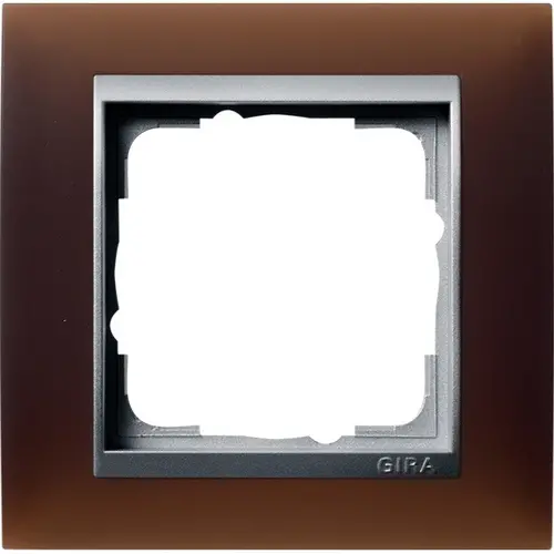 Gira 021159 afdekraam 1-voudig Event Opaque donkerbruin mat/aluminium mat