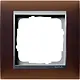 Gira 021159 afdekraam 1-voudig Event Opaque donkerbruin mat/aluminium mat