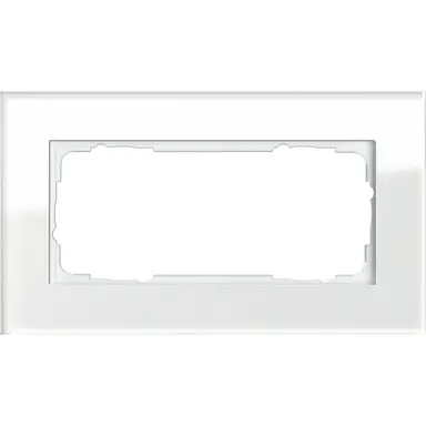 Gira 100212 afdekraam 2-voudig Esprit glas wit