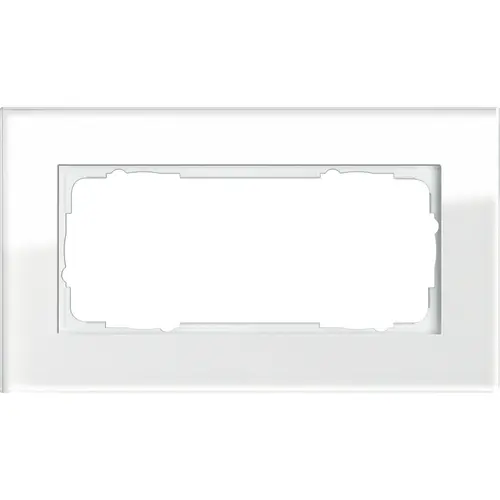 Gira 100212 afdekraam 2-voudig Esprit glas wit