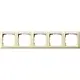 Gira 109501 afdekraam 5-voudig horizontaal met tekstkader Standaard 55 creme glans