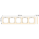Gira 109501 afdekraam 5-voudig horizontaal met tekstkader Standaard 55 creme glans