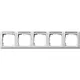 Gira 109503 afdekraam 5-voudig horizontaal met tekstkader Standaard 55 wit glans