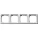 Gira 109427 afdekraam 4-voudig horizontaal met tekstkader Standaard 55 wit mat