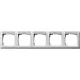 Gira 109527 afdekraam 5-voudig horizontaal met tekstkader Standaard 55 wit mat