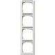 Gira 111403 afdekraam 4-voudig verticaal met tekstkader Standaard 55 wit glans