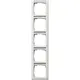 Gira 111503 afdekraam 5-voudig verticaal met tekstkader Standaard 55 wit glans