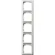 Gira 111527 afdekraam 5-voudig verticaal met tekstkader Standaard 55 wit mat