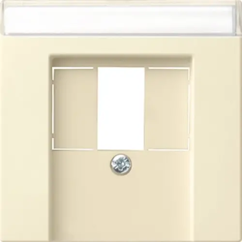 Gira 087601 centraalplaat USB met tekstkader Systeem 55 creme glans